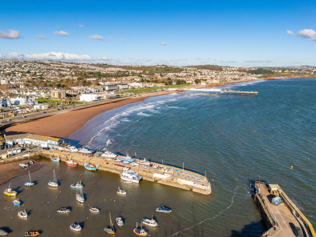 Boats moored in Paignton Harbour